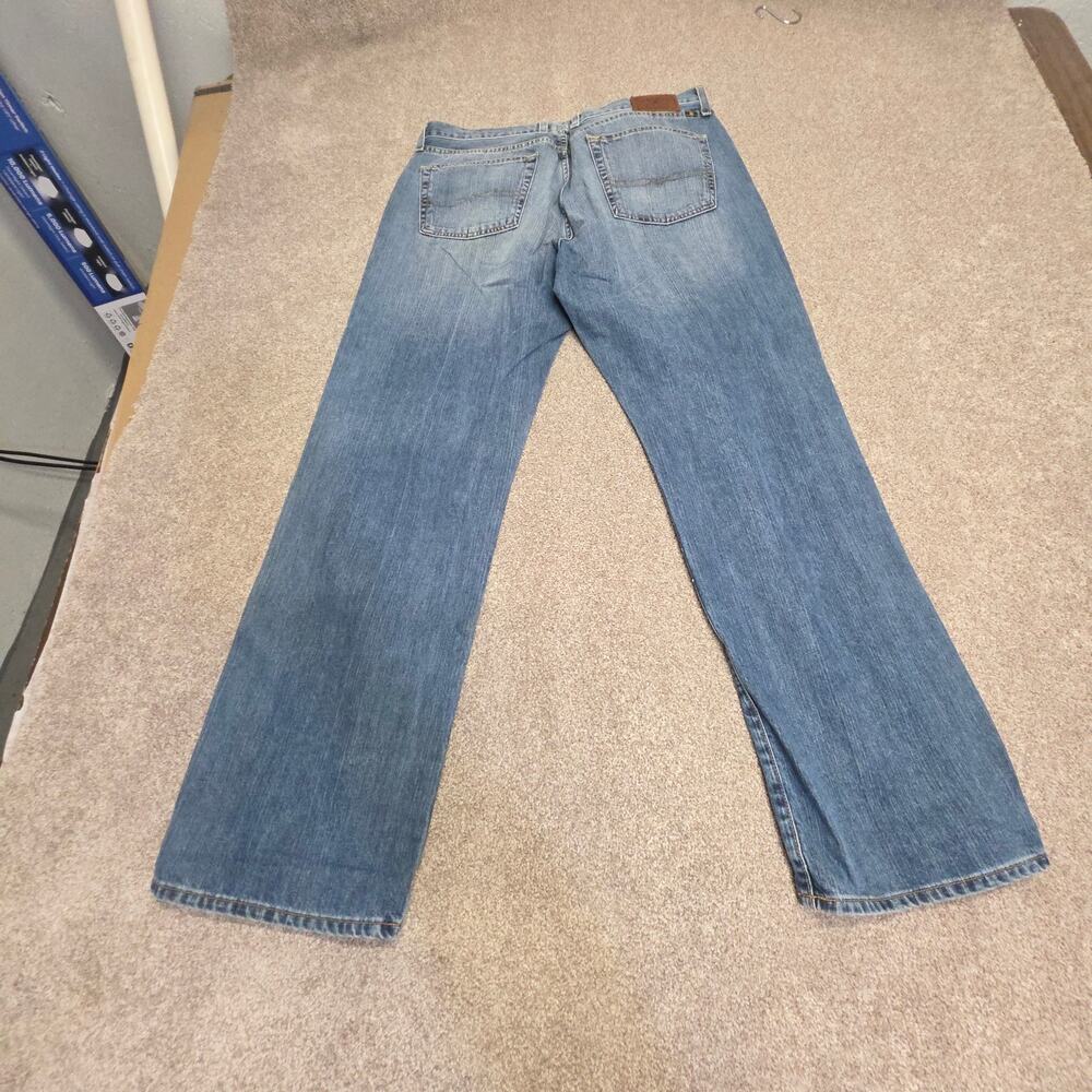 Lucky Brand 181 Relaxed Straight Jeans 36x32 Light Wash Medium Blue Denim